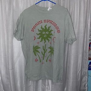 Pacsun dark mint green Palm Springs tee shirt